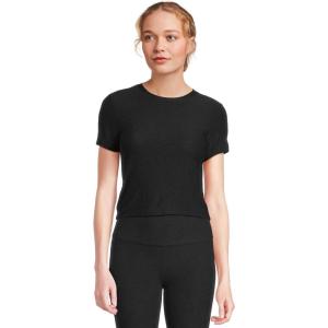 Beyond Yoga Women’s Featherweight Cropped Tee(Darkest Night)