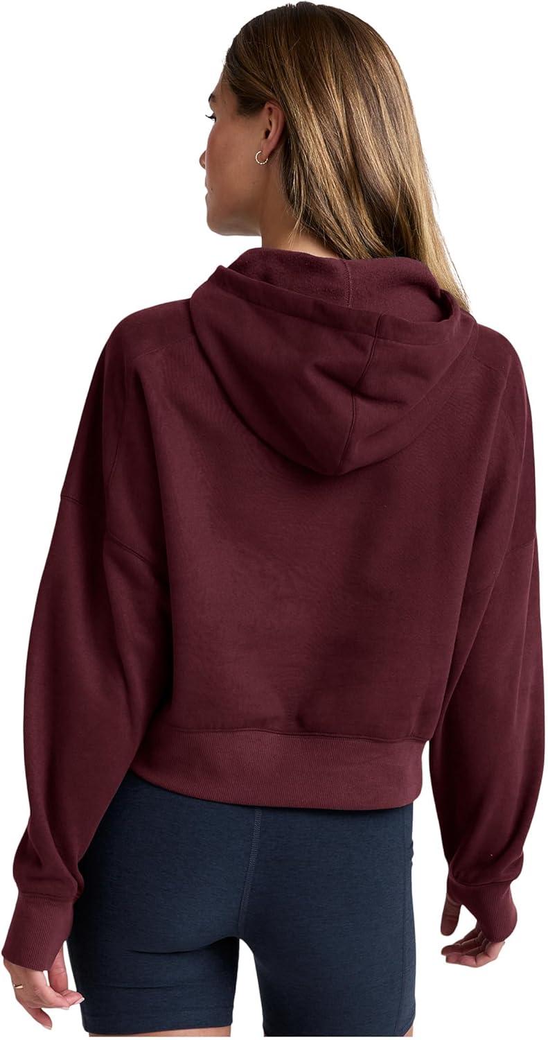 imageBeyond Yoga Womens Luxefleece Cropped HoodieDark Cherry