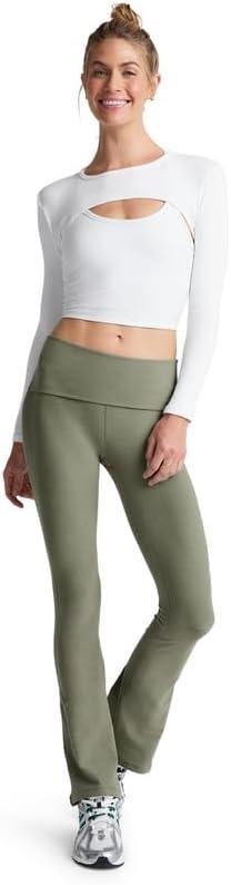 imageBeyond Yoga Womens Spacedye Foldover PantsGrey Sage Heather