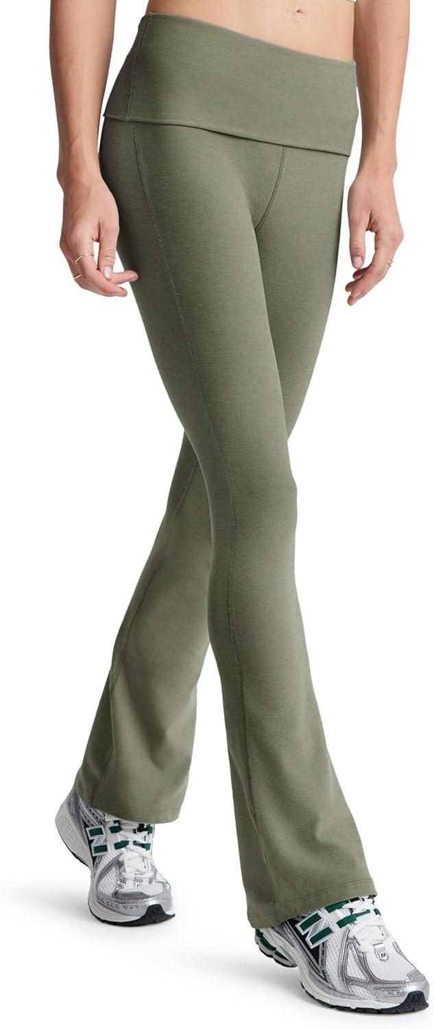 imageBeyond Yoga Womens Spacedye Foldover PantsGrey Sage Heather