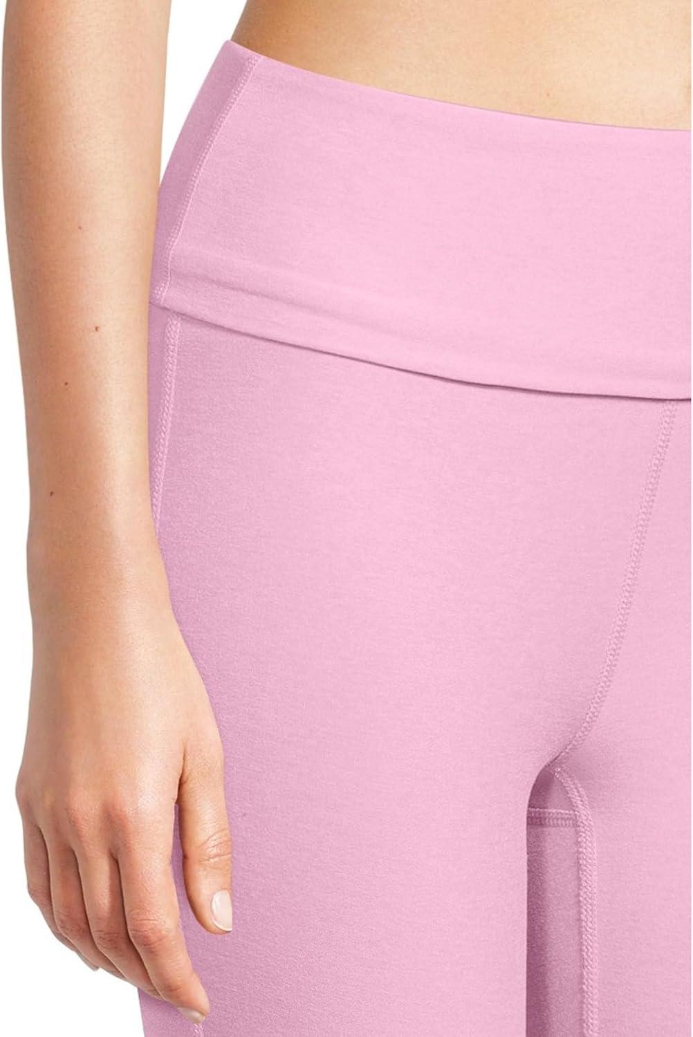 imageBeyond Yoga Womens Spacedye Foldover PantsPink Haze Heather