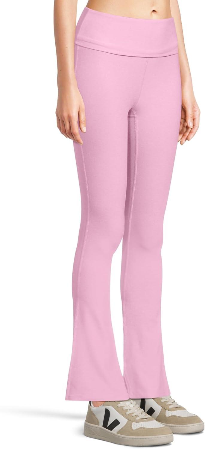 imageBeyond Yoga Womens Spacedye Foldover PantsPink Haze Heather