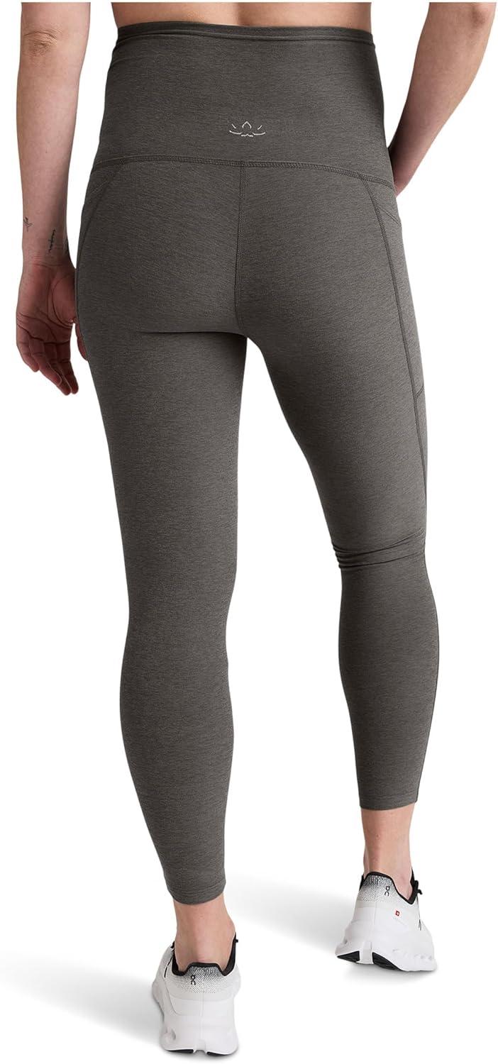 imageBeyond Yoga Womens Spacedye Love The Bump Maternity Pocket Midi LeggingTrue Gray Heather