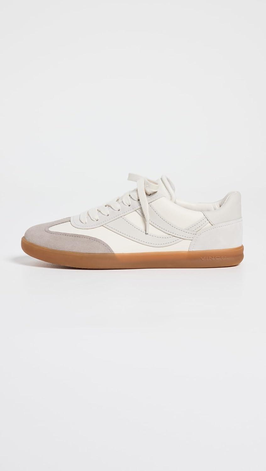 imageVince Womens Oasis SneakersFoam WhiteHazelstone Grey Leather