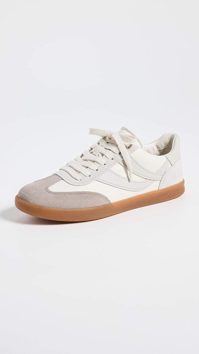 imageVince Womens Oasis SneakersFoam WhiteHazelstone Grey Leather