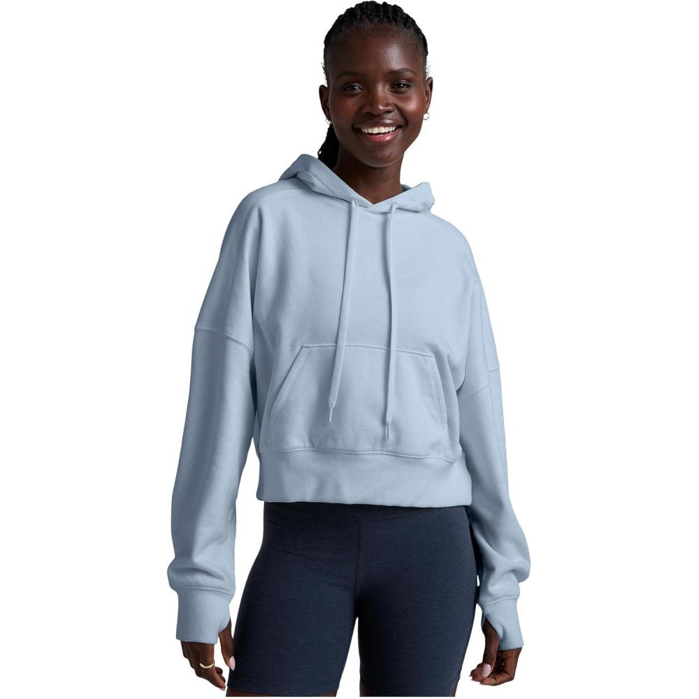 imageBeyond Yoga Womens Luxefleece Cropped HoodieBlue Zen