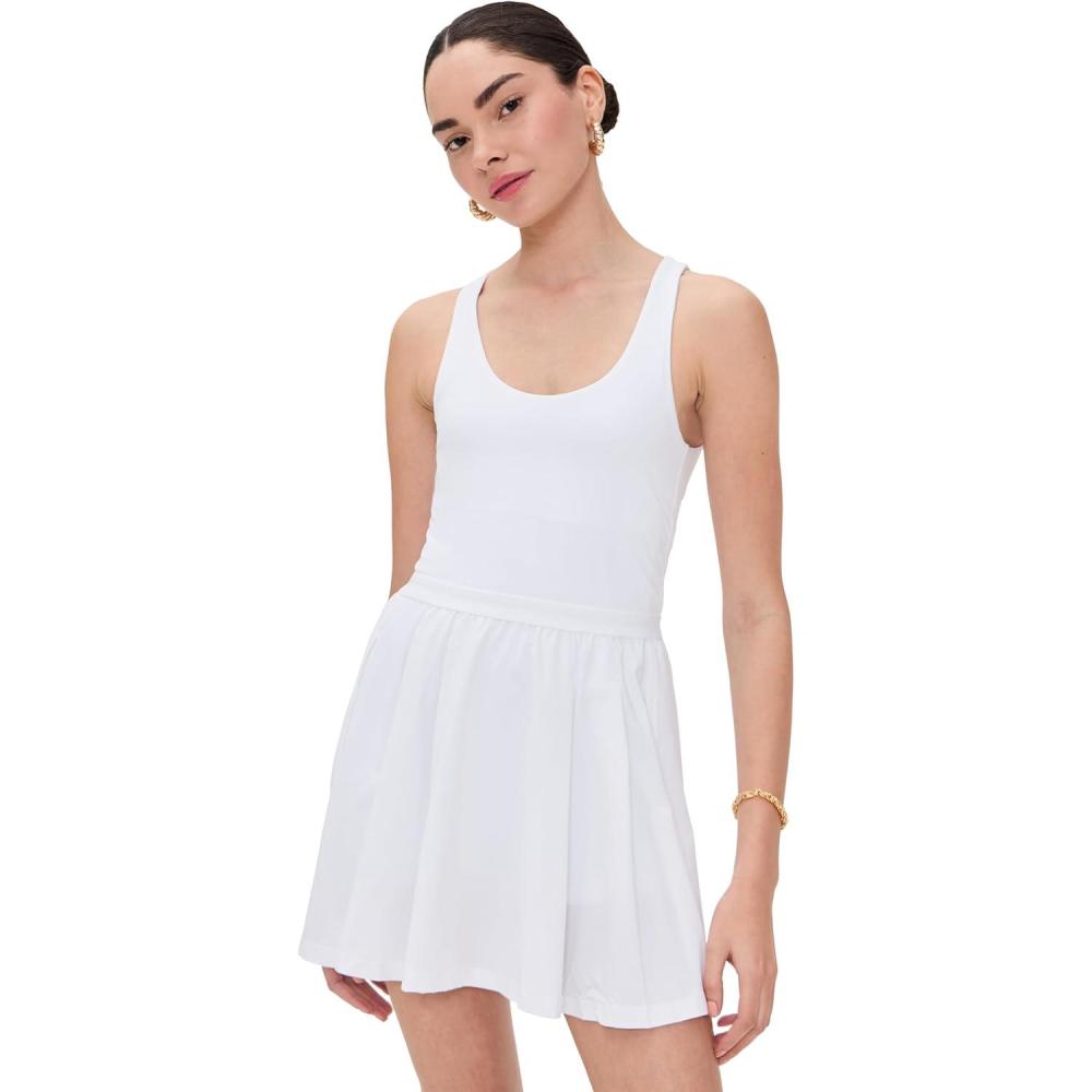 imageBeyond Yoga Womens Score Pleated DressTrue White