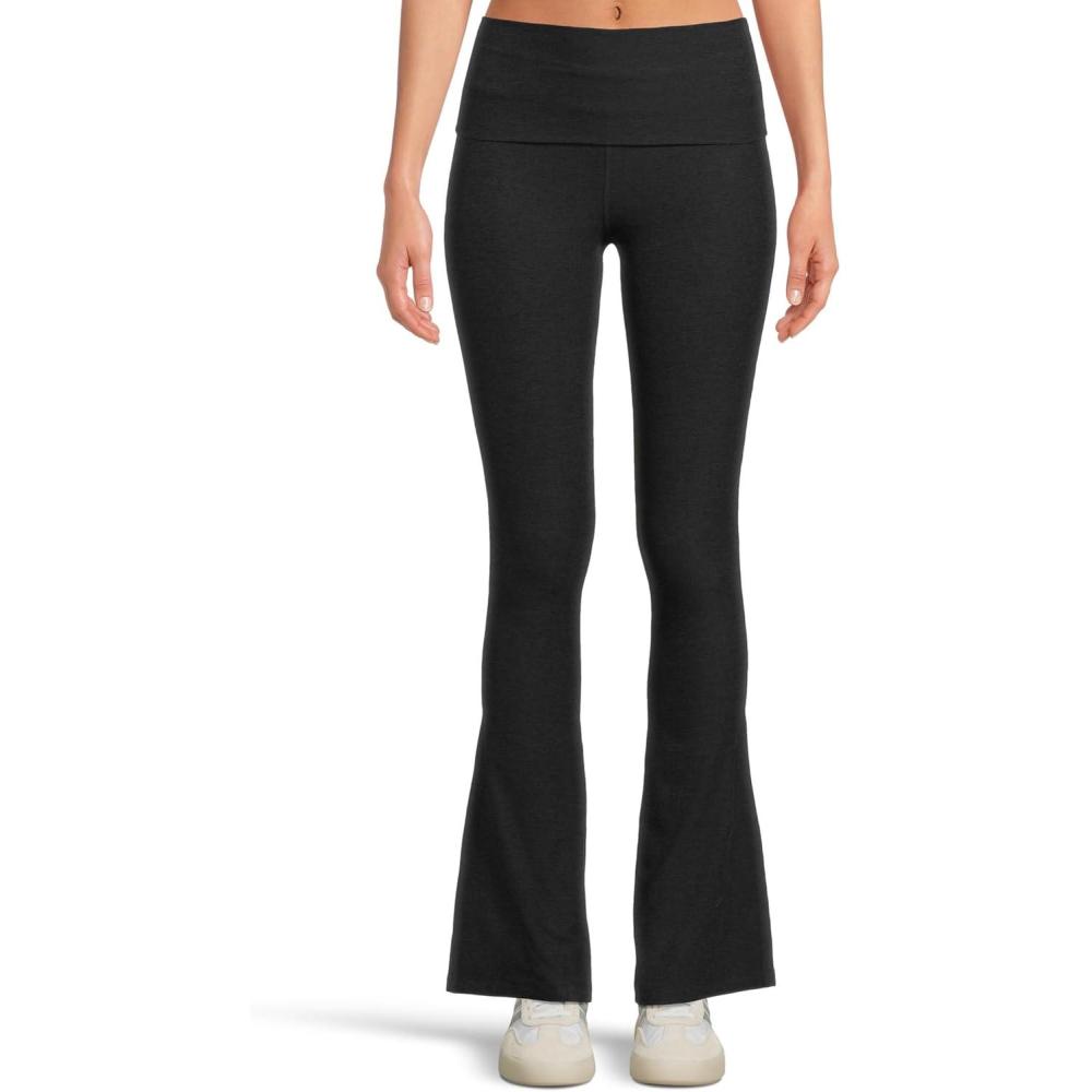 imageBeyond Yoga Womens Spacedye Foldover PantsDarkest Night