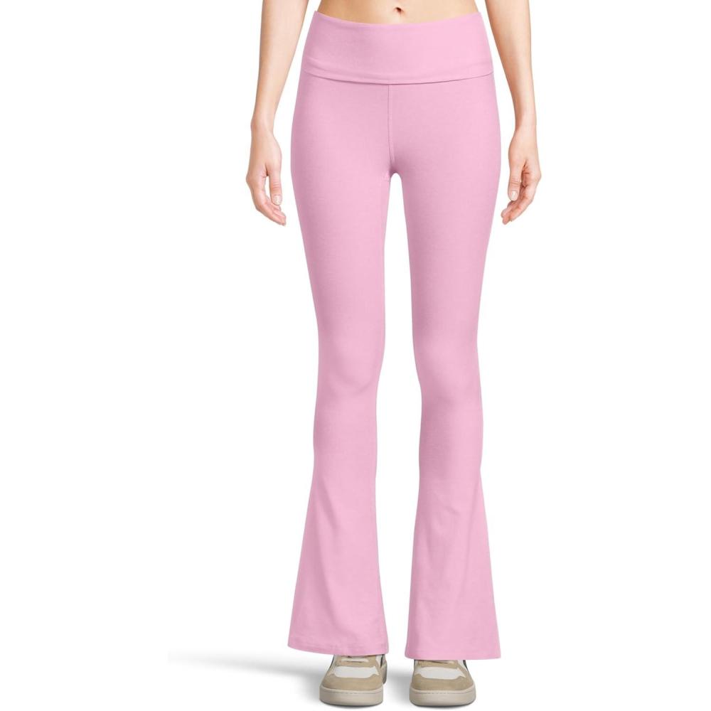 imageBeyond Yoga Womens Spacedye Foldover PantsPink Haze Heather