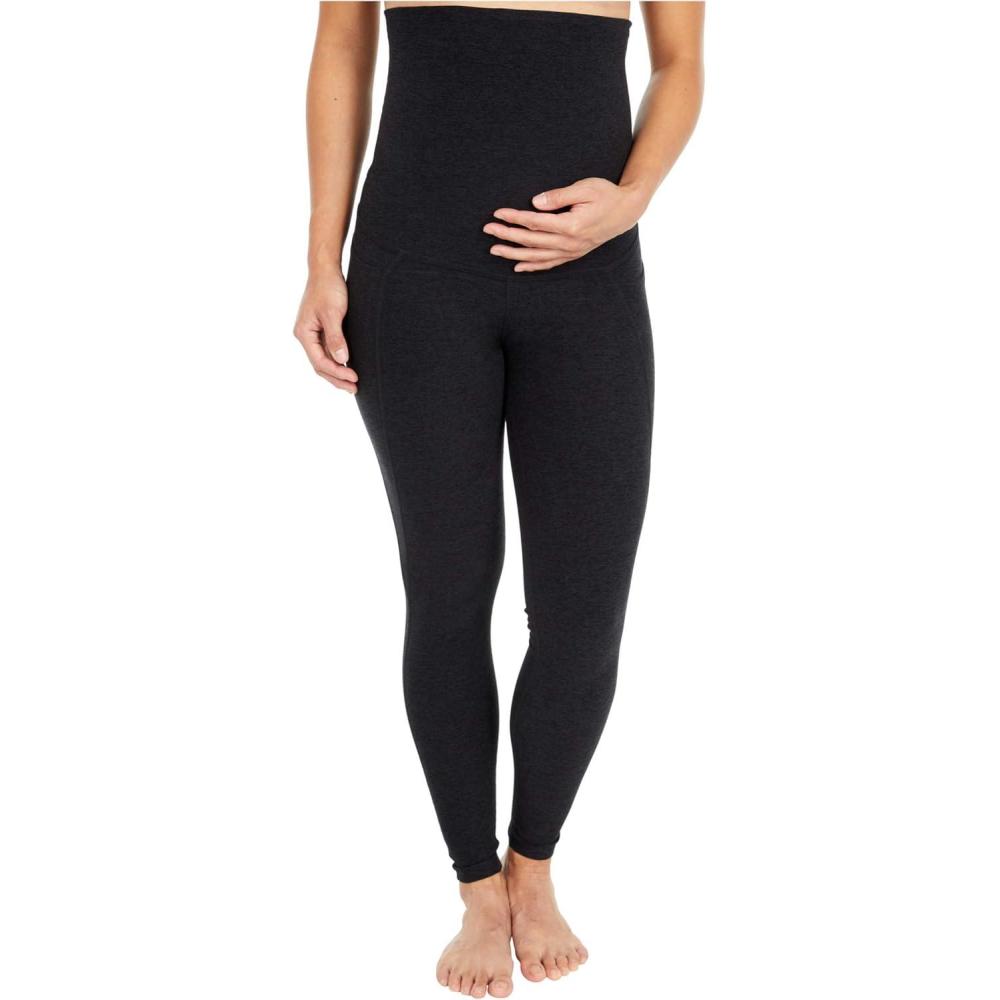 imageBeyond Yoga Womens Spacedye Love The Bump Maternity Pocket Midi LeggingDarkest Night