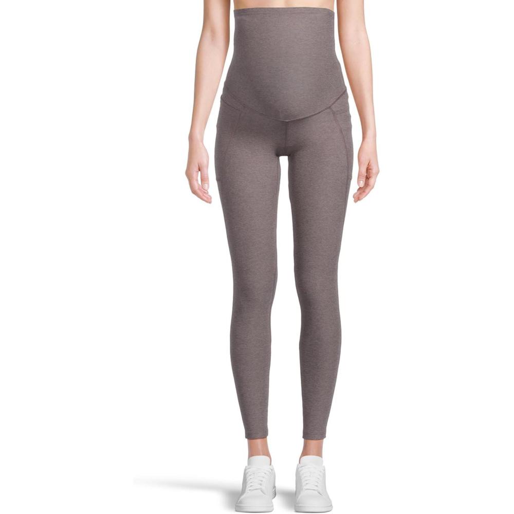 imageBeyond Yoga Womens Spacedye Love The Bump Maternity Pocket Midi LeggingSoft Umber Heather
