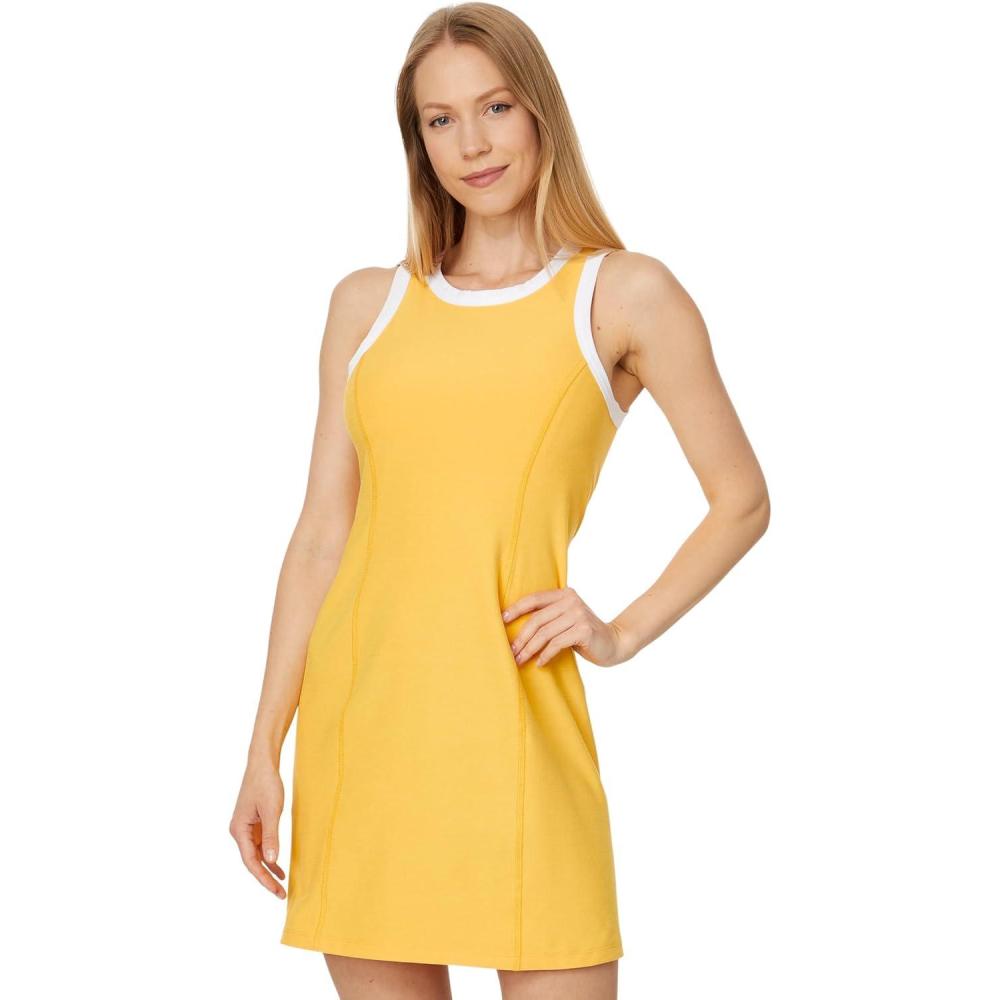 imageBeyond Yoga Womens Spacedye Outlines DressSunflower HeatherCloud White