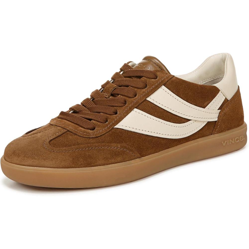 imageVince Womens Oasis SneakersElm Wood Brown Suede