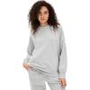 Beyond Yoga Women’s LuxeFleece Oversized Sweatshirt(Light Heather Grey)