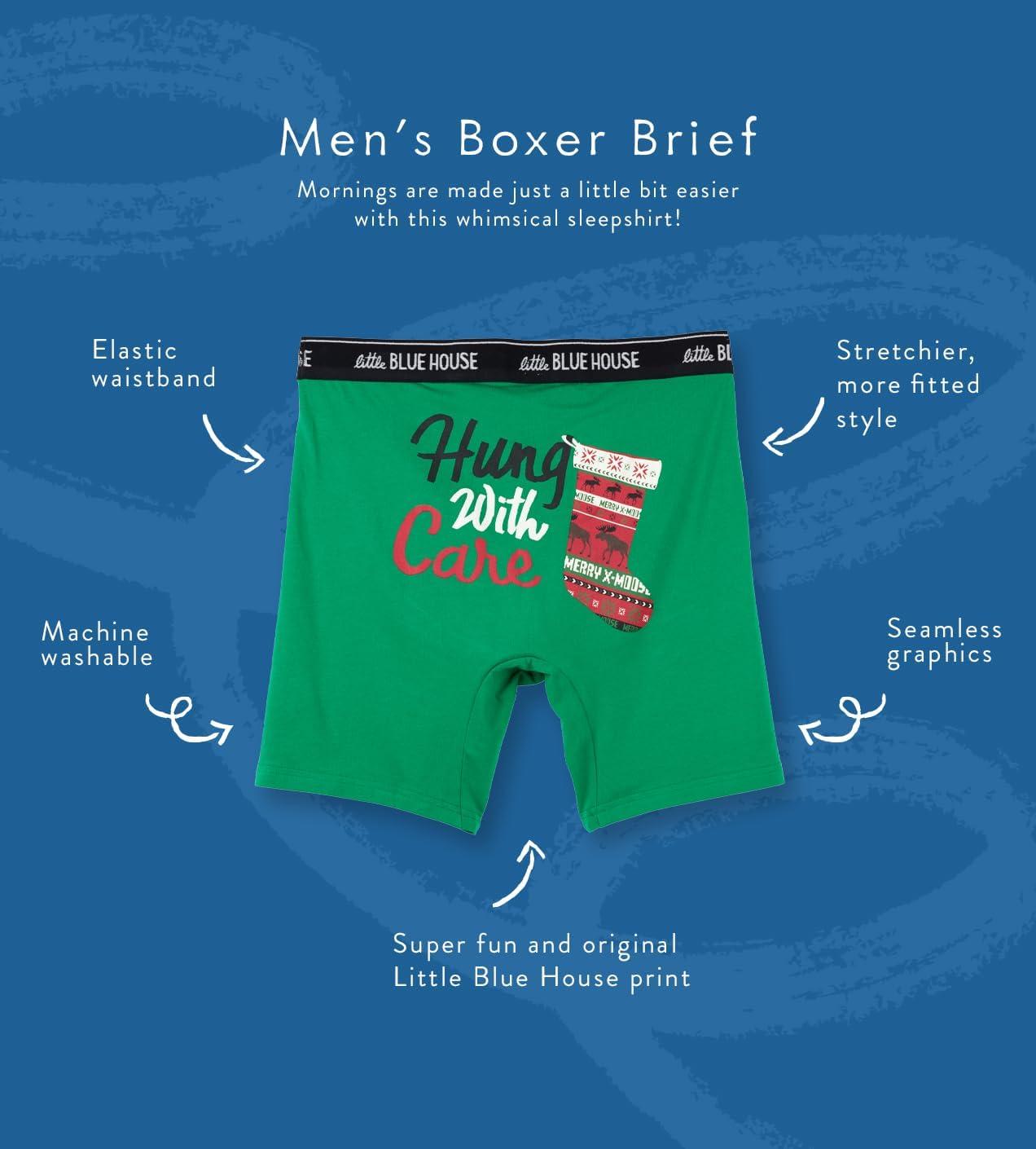 imageLittle Blue House mens Funny Boxer BriefsHung With Care