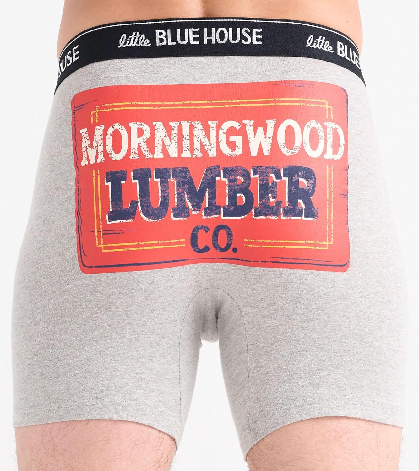 imageLittle Blue House mens Funny Boxer BriefsMorningwood Lumber