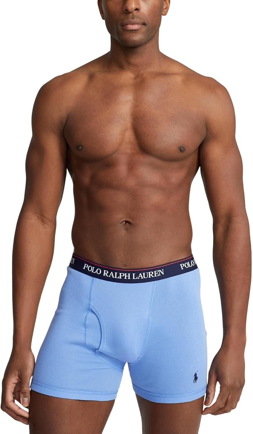 imagePOLO RALPH LAUREN 3Pack Classic Fit Boxer BriefsHarbor Island BlueDeco Swimmers PrintNew Carmine