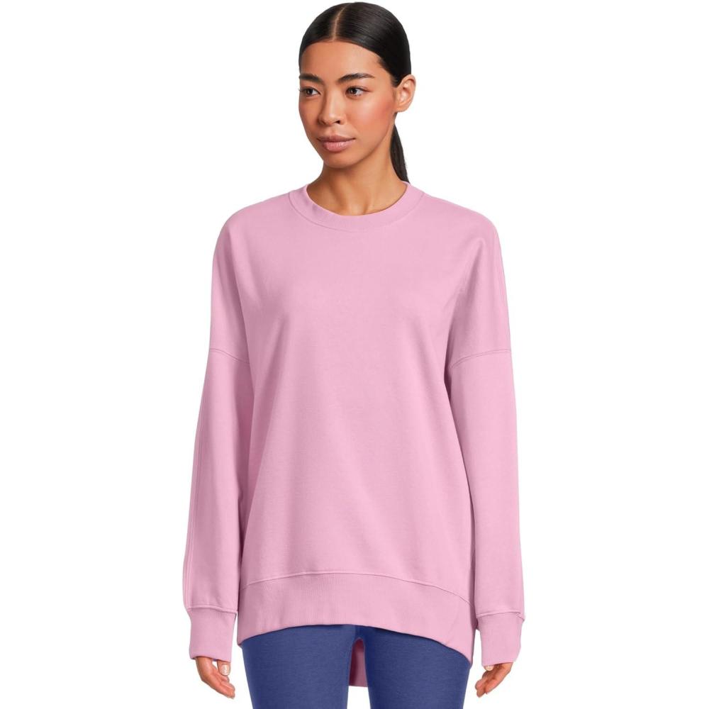 imageBeyond Yoga Womens LuxeFleece Oversized SweatshirtPink Haze