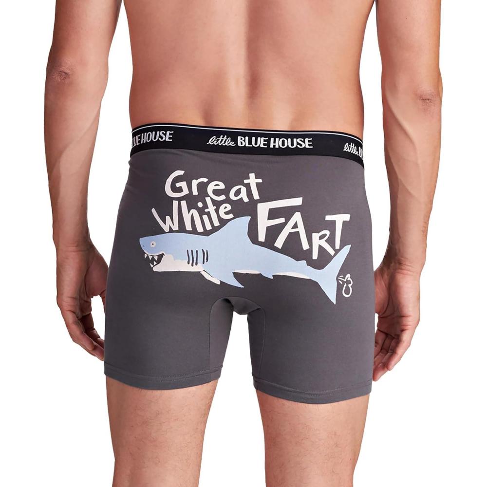 imageLittle Blue House mens Funny Boxer BriefsGreat White Fart