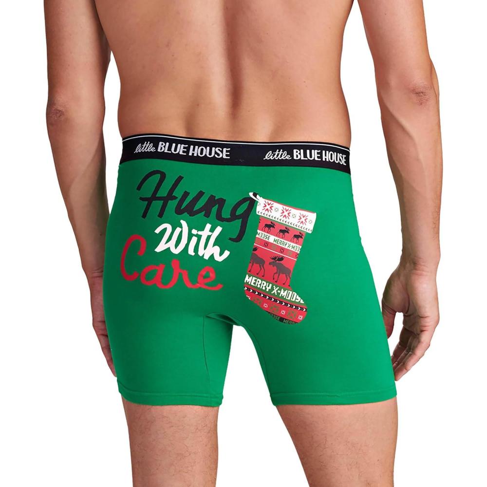 imageLittle Blue House mens Funny Boxer BriefsHung With Care