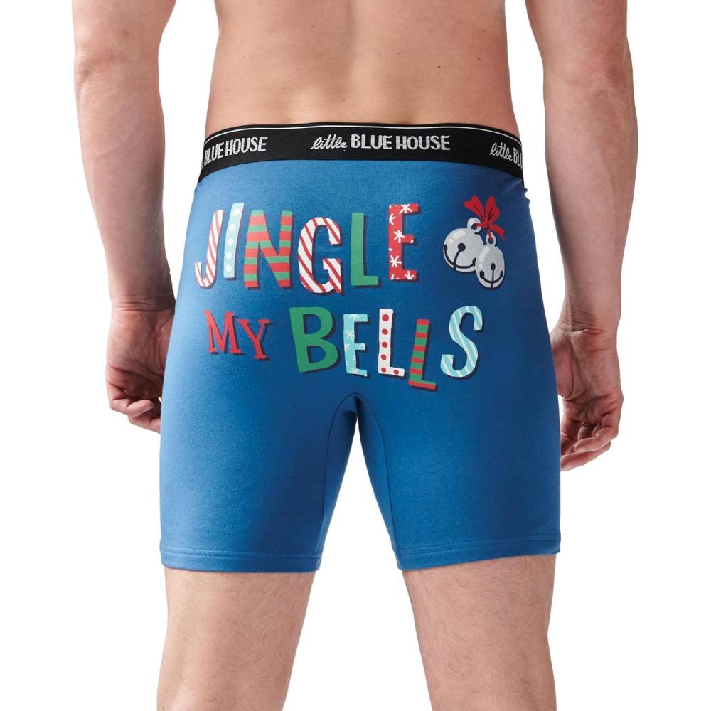 imageLittle Blue House mens Funny Boxer BriefsJingle My Bells