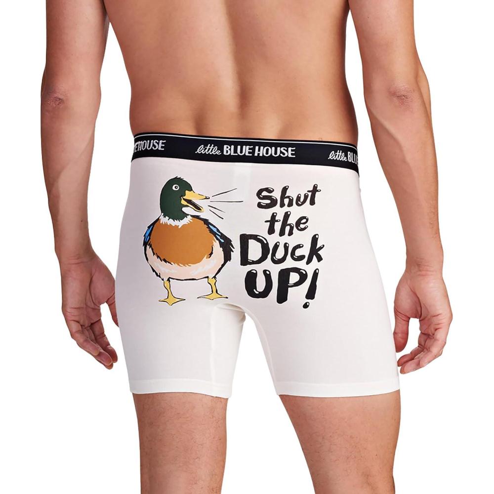 imageLittle Blue House mens Funny Boxer BriefsShut the Duck Up