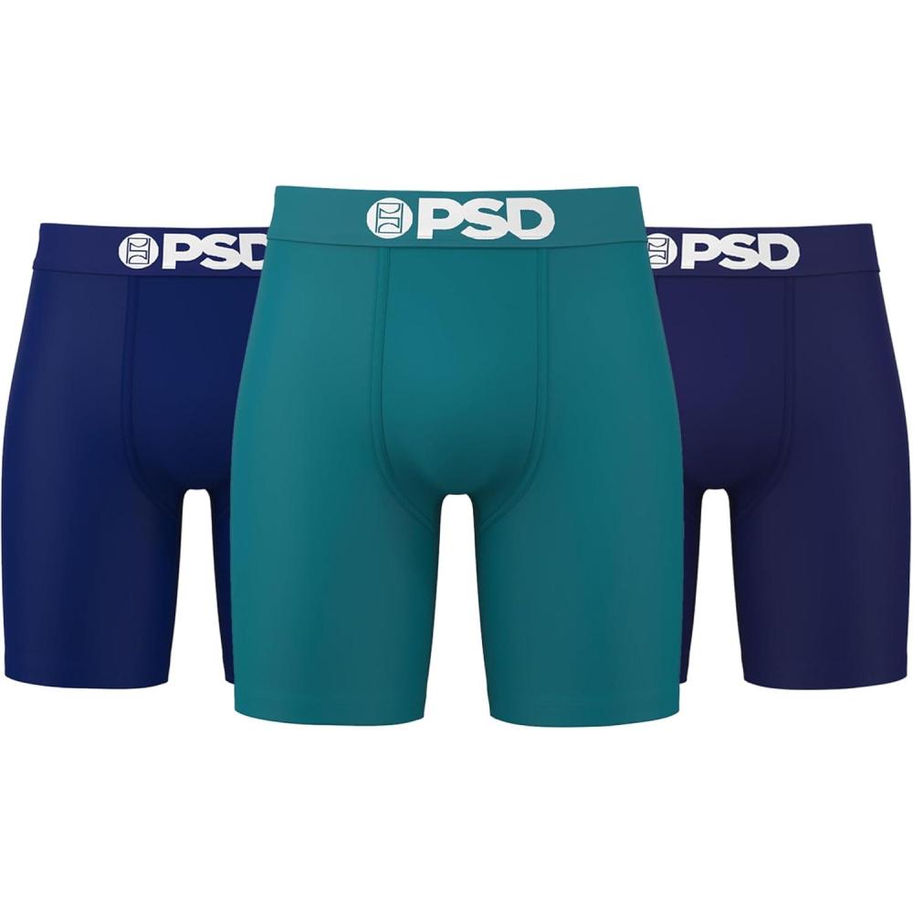 imagePSD Mens Cotton Underwear  7 Inch StandardLength Boxer Briefs Breathable Underwear Men Comfortable Fit Packs ampamp SinglesDark Mystic Cotton 3pack