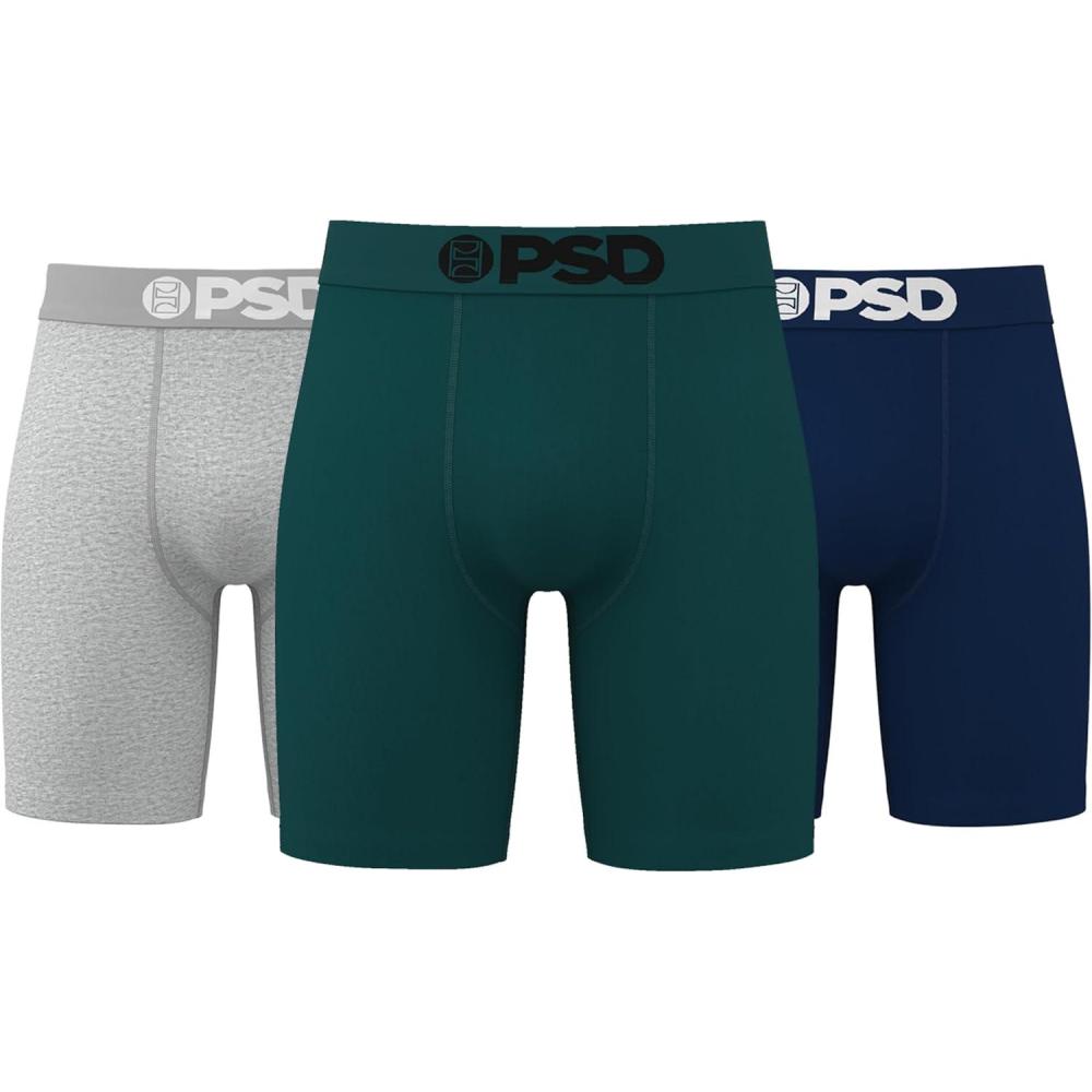 imagePSD Mens Cotton Underwear  7 Inch StandardLength Boxer Briefs Breathable Underwear Men Comfortable Fit Packs ampamp SinglesFaded 3pack