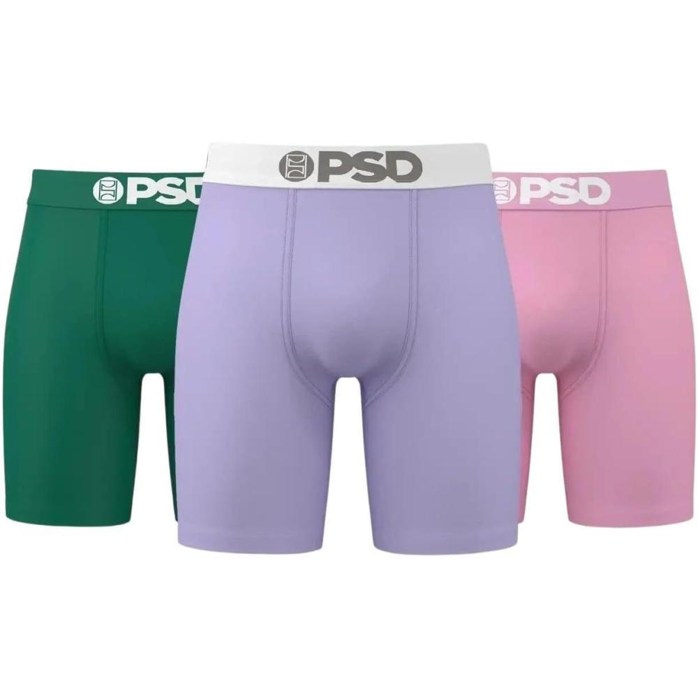 imagePSD Mens Cotton Underwear  7 Inch StandardLength Boxer Briefs Breathable Underwear Men Comfortable Fit Packs ampamp SinglesLite Cotton 3pack