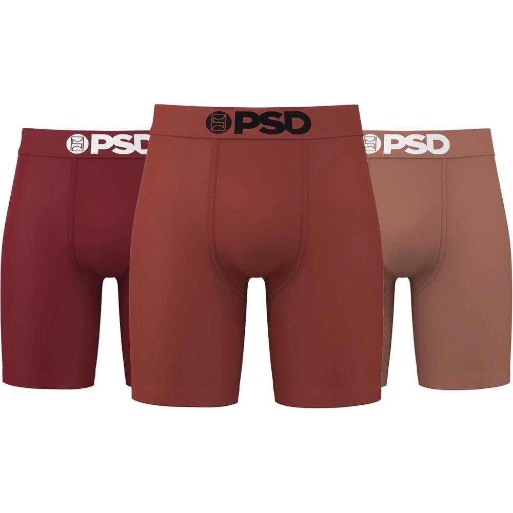 imagePSD Mens Cotton Underwear  7 Inch StandardLength Boxer Briefs Breathable Underwear Men Comfortable Fit Packs ampamp SinglesNatural 3pack