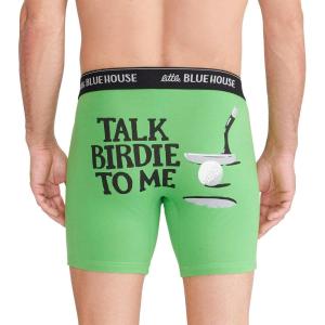 Little Blue House Men’s Novelty Boxer Briefs(Talk Birdie to Me)