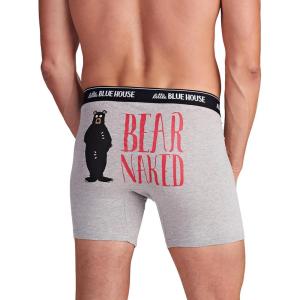 Little Blue House mens Funny Boxer Briefs(Bear Naked)