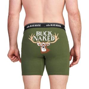 Little Blue House mens Funny Boxer Briefs(Buck Naked)
