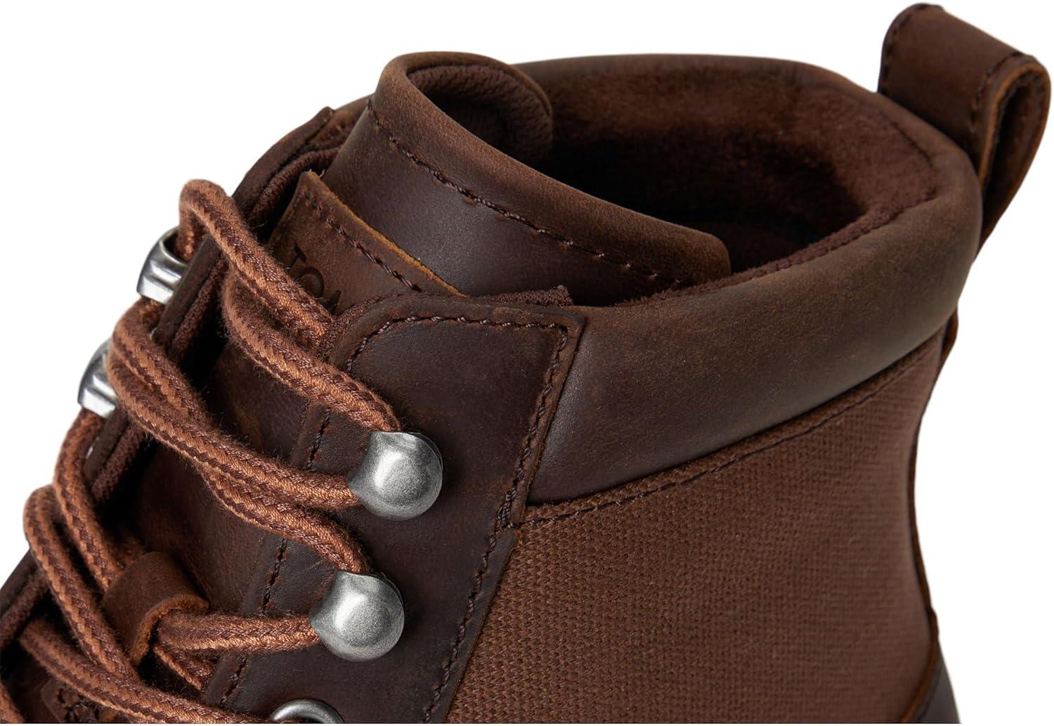 imageTOMS Mens Palomar Fashion BootOak Brown Waxed CanvasLeather
