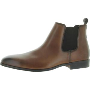 Calvin Klein Men’s Donto Chelsea Boot(Medium Brown Leather)