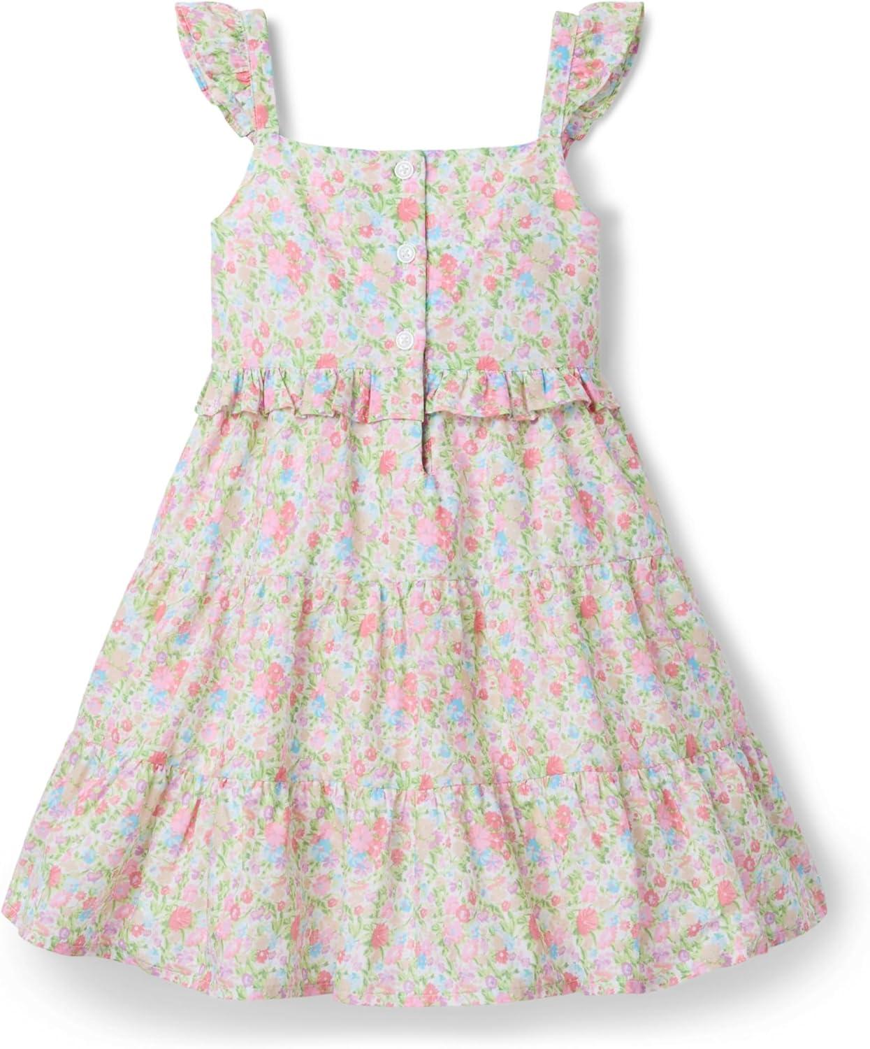 imageJanie and Jack Girls Flutter Sleeve Ditsy Floral Dress ToddlerLittle Big KidMulti Color