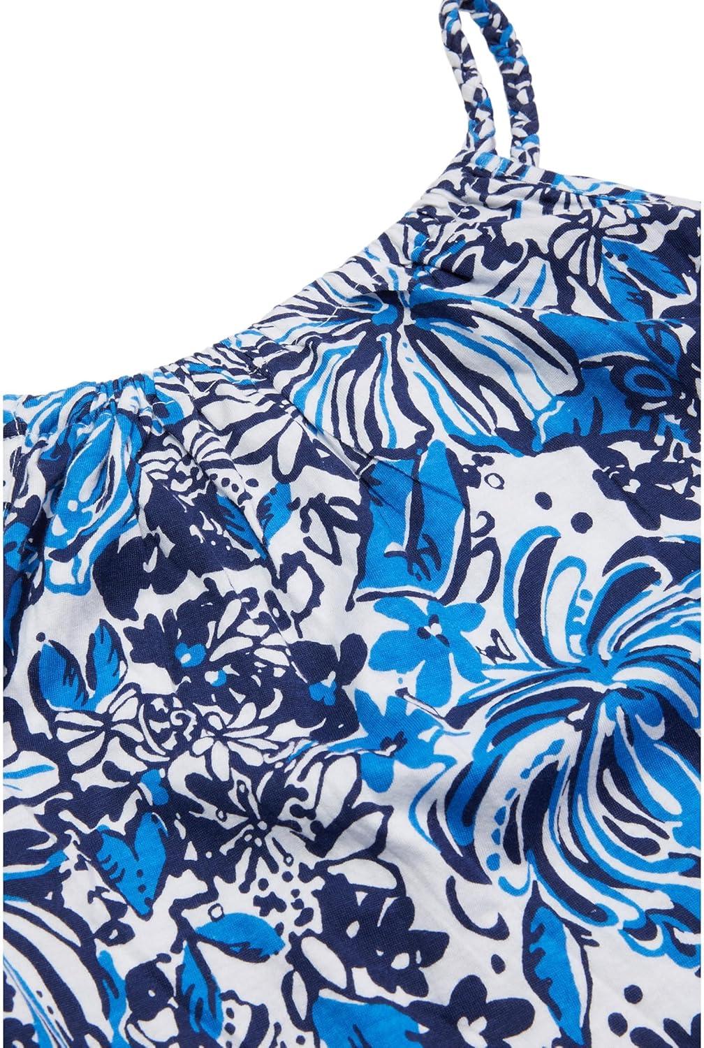imageLilly Pulitzer Girls Mini Loro Dress Little KidLow Tide Navy Pandarama