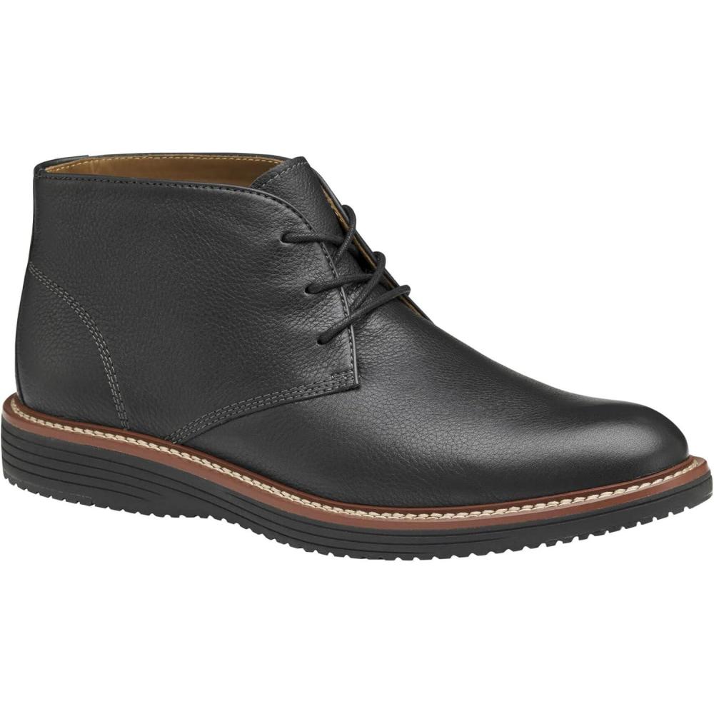 imageJohnston ampamp Murphy Upton Chukka Boots for Men  Casual ampamp Dress Leather Shoes for Men for Work ampamp Daily WearBlack Full Grain
