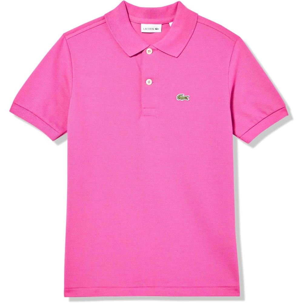 imageLacoste Boys Monochrome Piqu Polo Shirt ToddlerLittle Big KidMagenta
