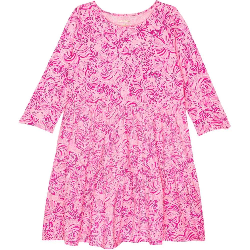 imageLilly Pulitzer Girls Mini Geanna Dress ToddlerLittle KidsBig KidsPink Blossom Foxy Llama