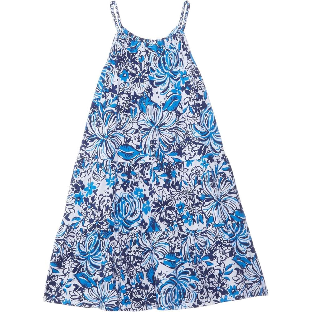imageLilly Pulitzer Girls Mini Loro Dress Little KidLow Tide Navy Pandarama