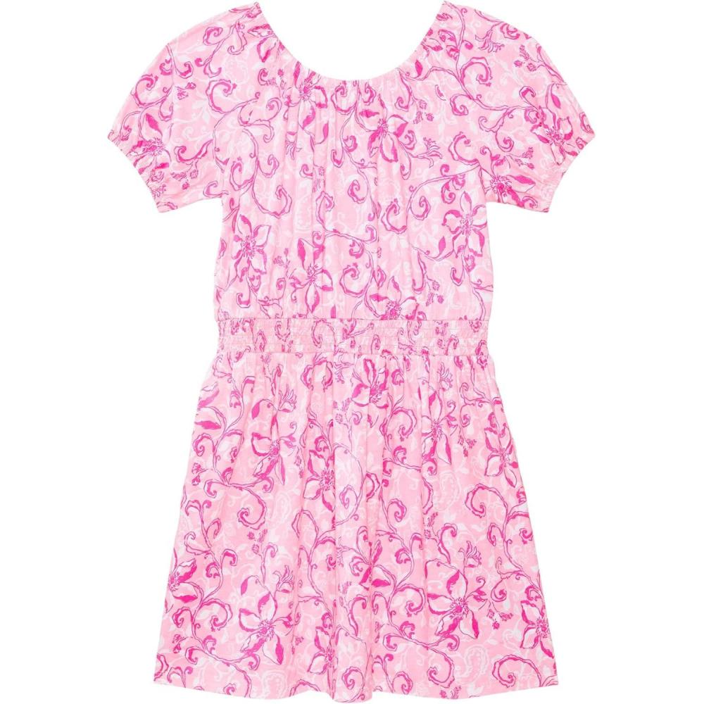 imageLilly Pulitzer Girls Wyndmoor Dress Little KidConch Shell Pink Flamingle Garden