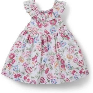Janie and Jack Baby-Girls Floral Ruffle Collar Dress (Infant)(Pink)
