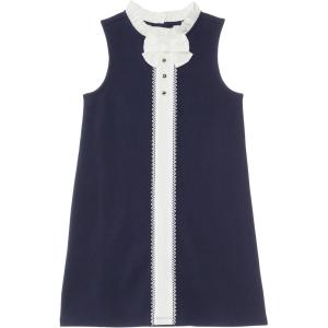 Janie and Jack Girls’ Ponte Dress (Toddler/Little Big Kids)(Blue)