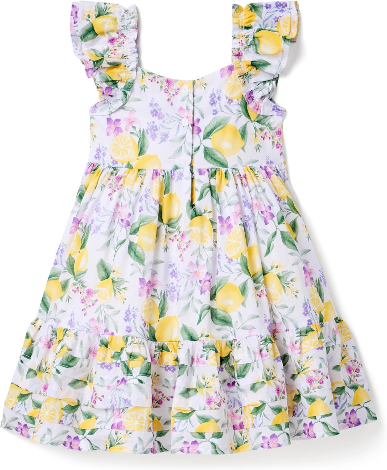 imageJanie and Jack Girls Lemon Floral Dress ToddlerLittle KidBig KidMulti Color