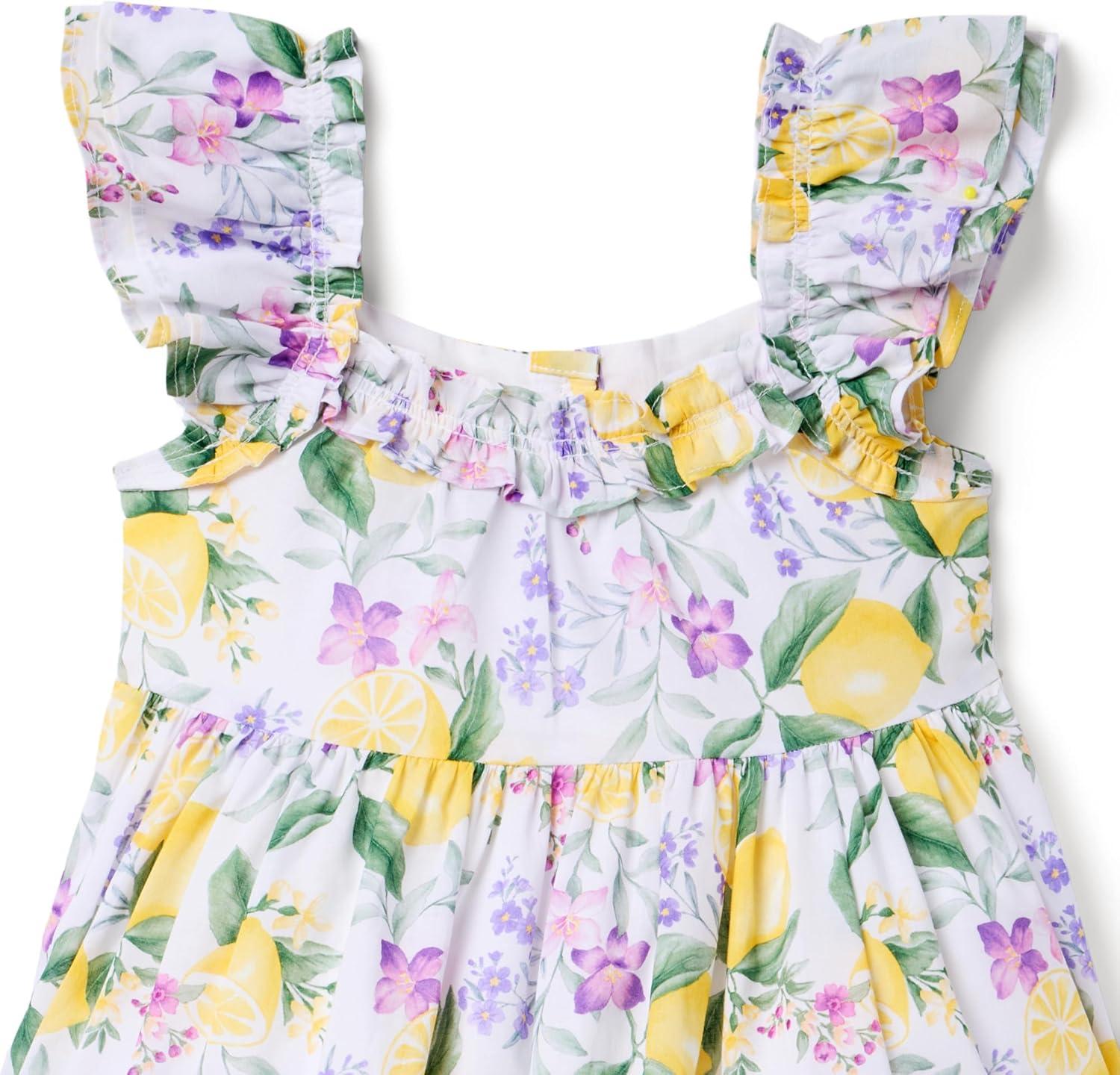 imageJanie and Jack Girls Lemon Floral Dress ToddlerLittle KidBig KidMulti Color