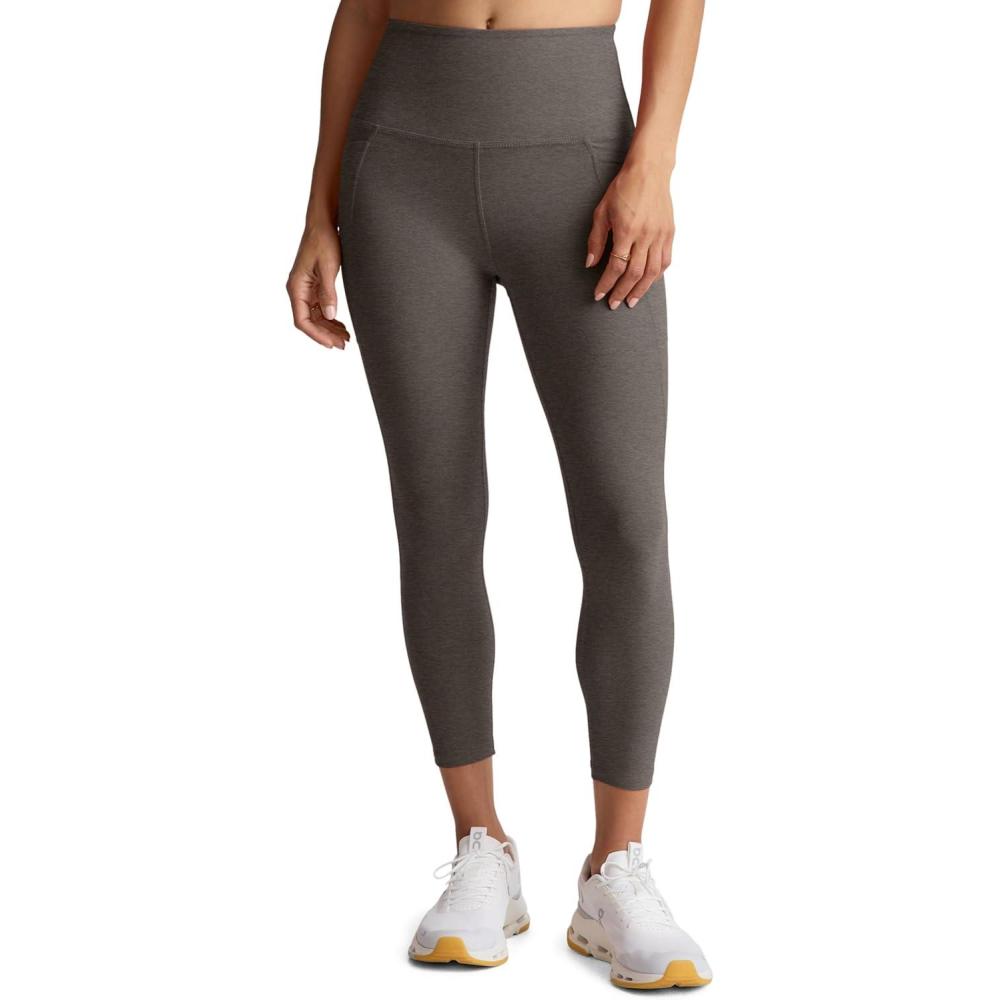imageBeyond Yoga Spacedye Out of Pocket High Waisted Capri Leggings  Sportswear for Women  UV ProtectionTrue Gray Heather