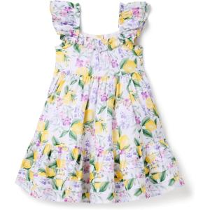 Janie and Jack Girls Lemon Floral Dress (Toddler/Little Kid/Big Kid)(Multi Color)