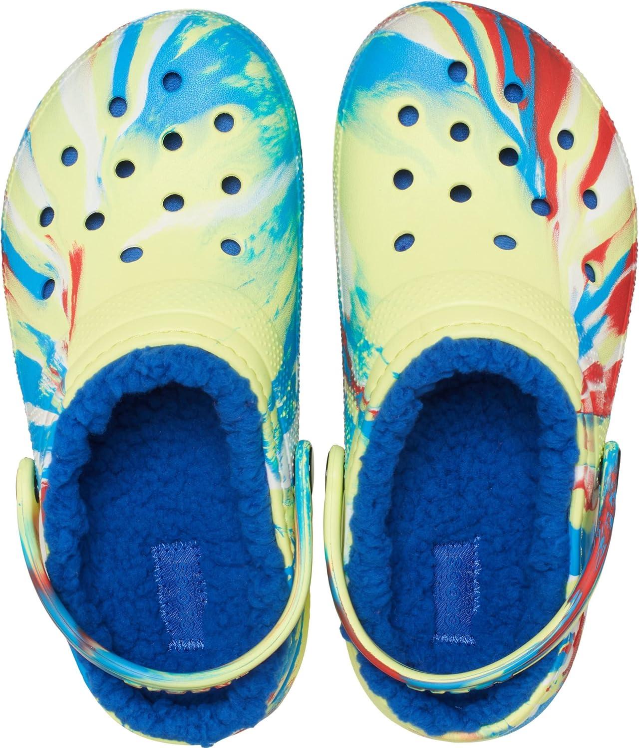 imageCrocs Kids Classic Lined ClogsSulphurMulti Marbled Tiedye