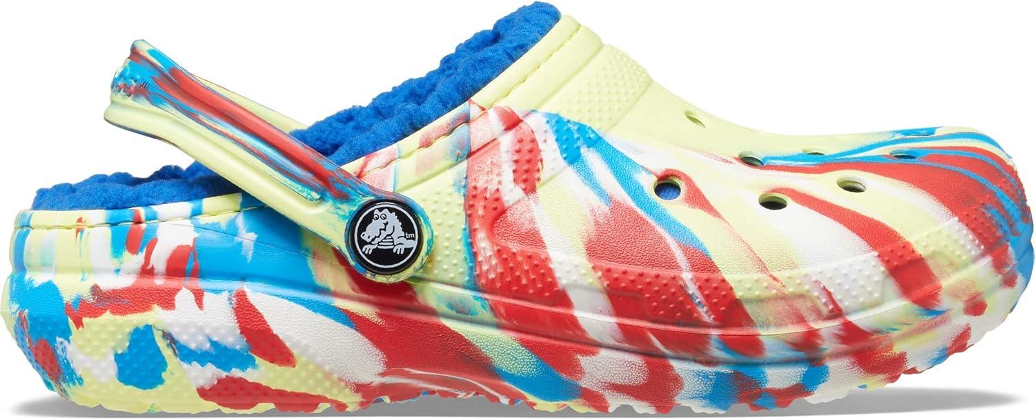imageCrocs Kids Classic Lined ClogsSulphurMulti Marbled Tiedye